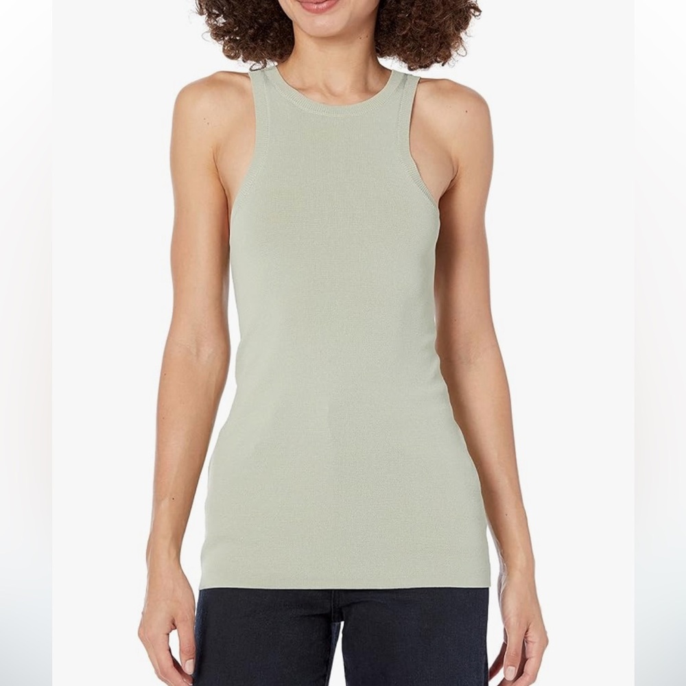 The Drop Women's Gina Fitted Sleeveless High-Neck Cut-In Sweater Tank